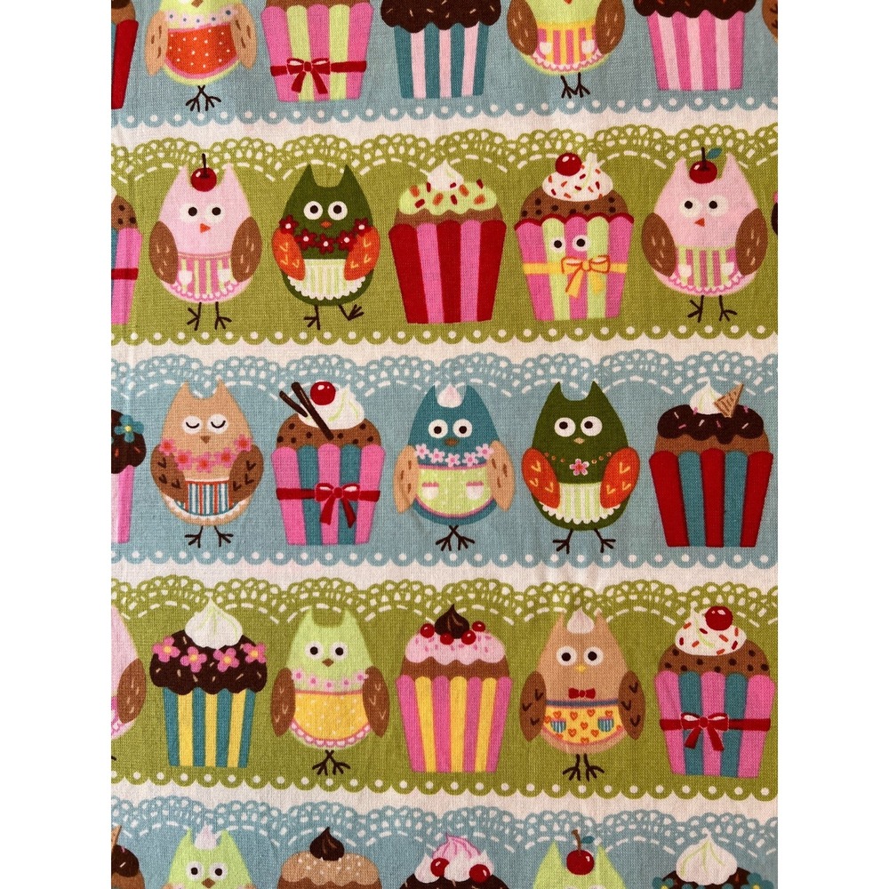 Fabric - OOP MODA Cherry On Top By Keiki Owl and Sweets Made in Japan Washed BTY